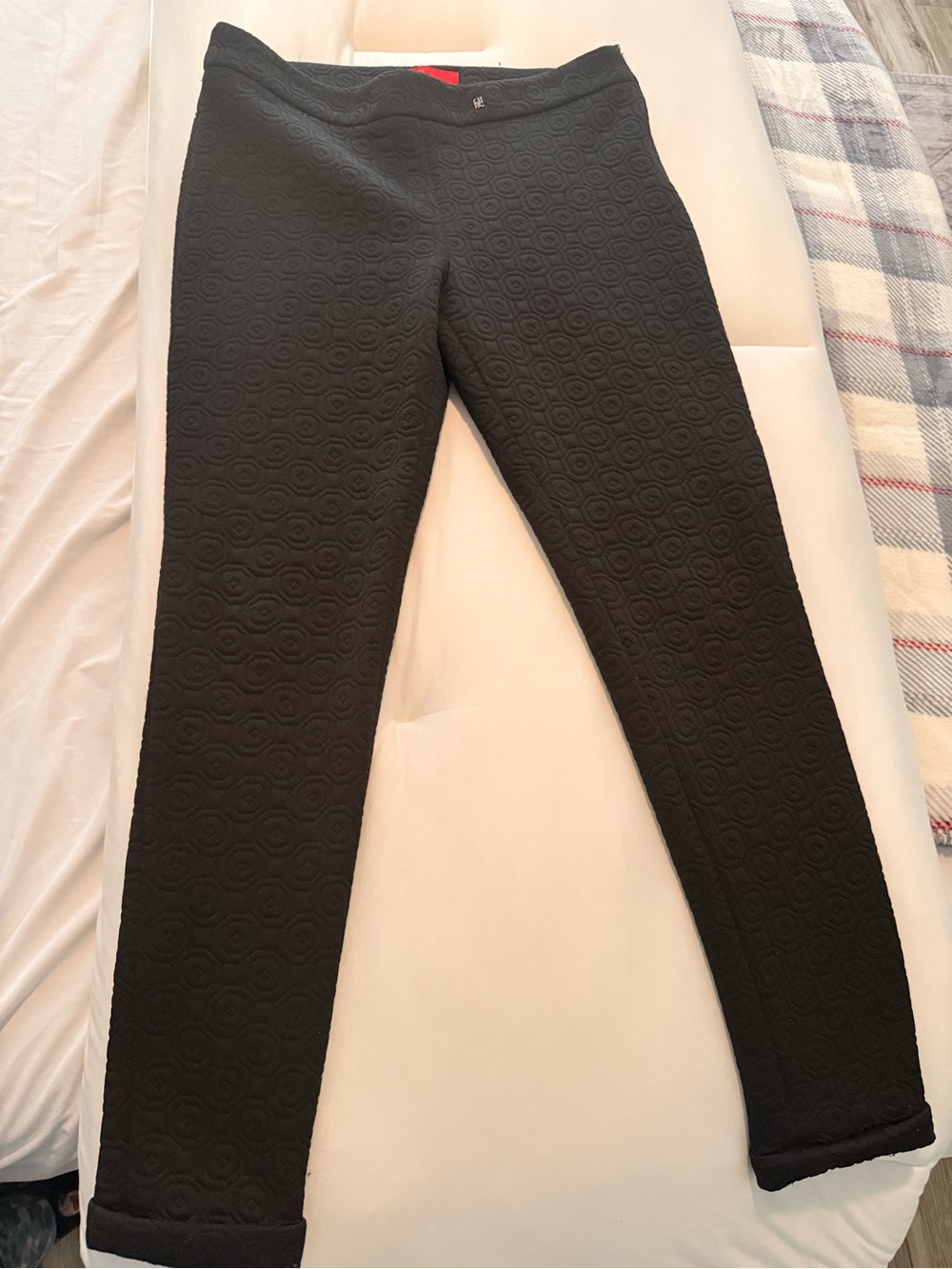 Carolina Herrera Black Quilted Skinny Pants